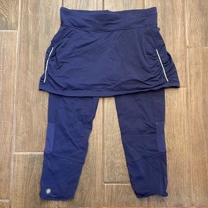Navy Blue Athleta Capri Skort
